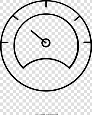 Speedometer Coloring Page   Circle  HD Png Download