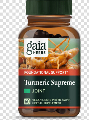 Gaia Herbs Turmeric Supreme Extra Strength 60  HD Png Download