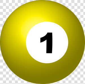 Billiard Ball Clipart Bola   Pool Ball Number 1  HD Png Download