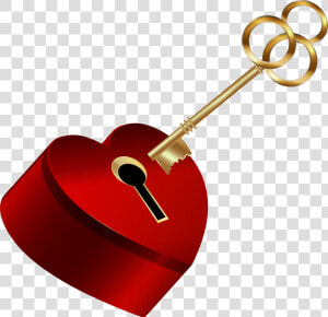 Key With Heart Clipart Clip Freeuse Download Heart  HD Png Download