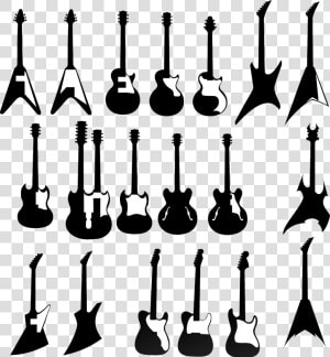 Electric Guitar Vector Graphics Acoustic Guitar Clip   Shape Of Electric Guitar  HD Png Download