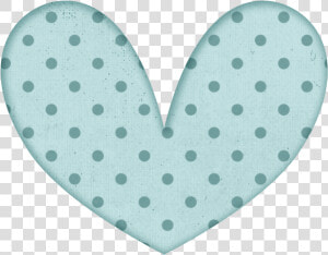 Free Heart Digital Karen   Blue Polka Dot Heart  HD Png Download