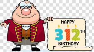 Happy Birthday Clipart Ben   Benjamin Franklin Cartoon Drawing  HD Png Download