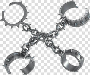  cyber  punk  cyberpunk  metal  steel  wire  barbedwire   Spiky Handcuffs  HD Png Download