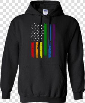 Gay Pride Flag Rainbow American Flag Pullover Hoodie   Augustiner Bräu Pullover  HD Png Download