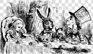 Drawn Alice In Wonderland Black And White   Alice In Wonderland Book Drawings  HD Png Download