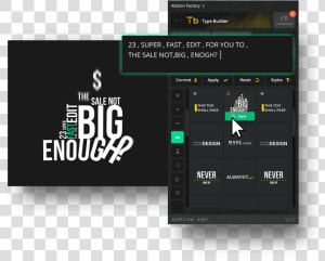 Type Builder Ui   Motion Plugins After Effects  HD Png Download