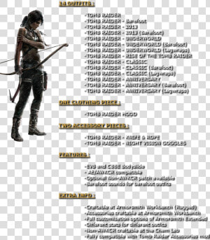 Outfits Evb Cbbe Ae   Lara Croft Tomb Raider Png  Transparent Png