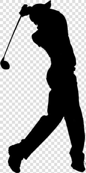 Silhouette Male Golfer Golfer  HD Png Download