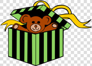 Gift Teddy Bear   Hediye Paketi Png Cartoon  Transparent Png