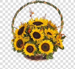 Canasta De Girasoles Png   Png Download   Canasta De Girasoles Y Rosas  Transparent Png