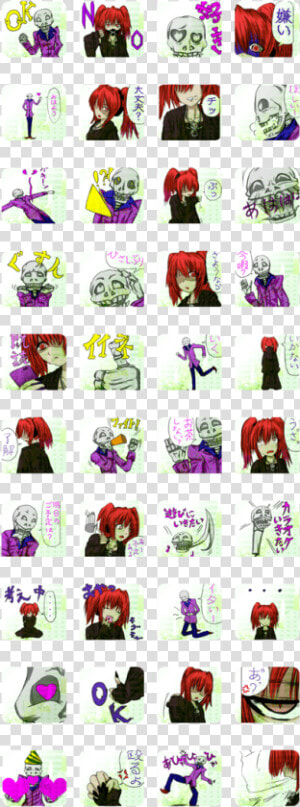 Gothic Woman And Skeleton Wedding Candle   Ranma 1 2 Line Stickers  HD Png Download