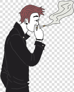 Smoke Cigarettes   People Smoking Cigarettes Drawing  HD Png Download