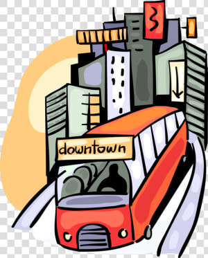 Vector Illustration Of Public Urban Transportation   Urban Transportation Clipart  HD Png Download