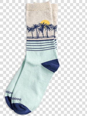 Women S Palm Tree Crew Socks   Hockey Sock  HD Png Download