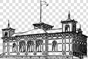 Palace Png Black And White   School Black And White Png  Transparent Png