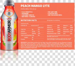 Body Armor Lyte Ingredients  HD Png Download