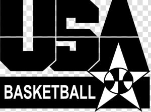 Usa Basketball Logo Black And White   Usa Basketball Black And White  HD Png Download