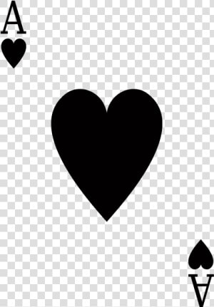 Ace Of Hearts Png   Black Ace Of Heart  Transparent Png