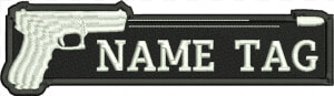 Shooting Up Gun Custom Name Tag Biker Patch   Trigger  HD Png Download