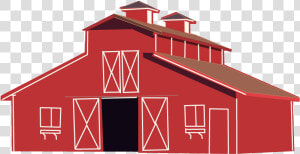 Barn Farm Clip Art   Red Barn Clip Art  HD Png Download