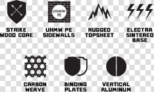 Weston Black Belt Skis Tech Icons   Sign  HD Png Download