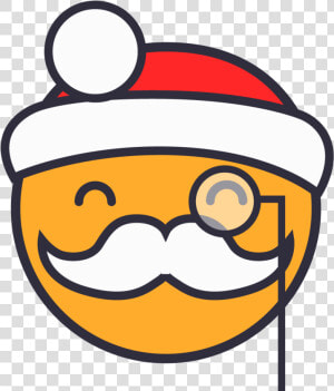 Monocle Santa   Emoji  HD Png Download