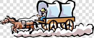 Vector Illustration Of Old West Chuck Wagon Or Chuckwagon   Oregon Trail Clipart  HD Png Download