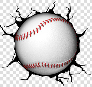 Baseball Tee Ball Clip Art   Softball Breaking Through  HD Png Download