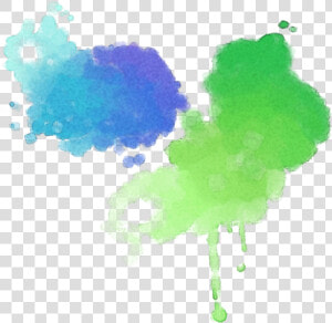  aesthetic  blue  green  colors  tinta  aquarela   Aesthetic Splashes Of Paint  HD Png Download