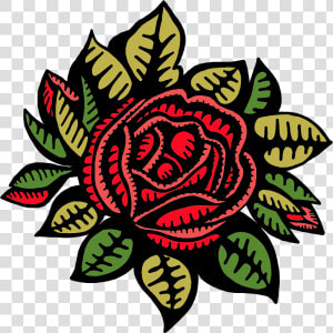 Red Rose Top View   Rose Drawing Public Domain  HD Png Download