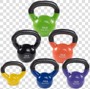 Vinyl Coated Kettlebells Set  HD Png Download