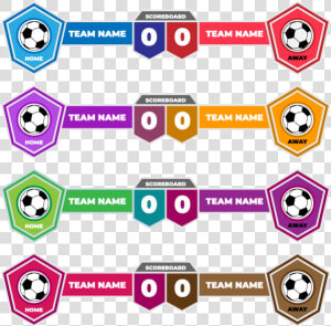 Scoreboard Elements Design For Football And Soccer   HD Png Download