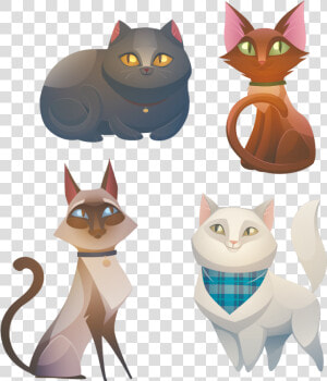 Persian Cat Kitten Pet Sitting Cartoon   Cat Face Character Design  HD Png Download