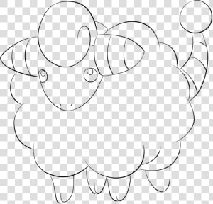 Mareep Lineart   Line Art  HD Png Download