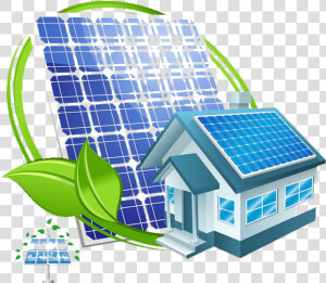 Transparent Solar Power Plant Clipart   Solar Panel House Png  Png Download