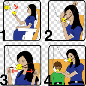 Oxygen Mask   Airplane Oxygen Mask Clipart  HD Png Download