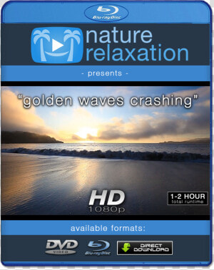 Golden Waves Crashing At Sunset   Aquarium For Relaxation 4k Uhd Screensaver Bluray  HD Png Download