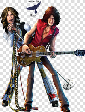 Music Band Transparent   Guitar Hero Aerosmith Art  HD Png Download