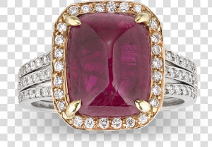 Burma Cabochon Ruby Ring    Jewellery  HD Png Download