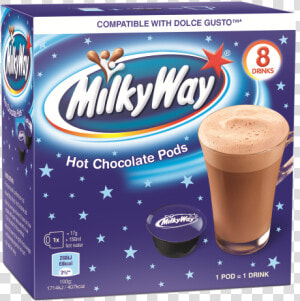 Milky Way Hot Chocolate Pods   Milky Way Cake Bar  HD Png Download