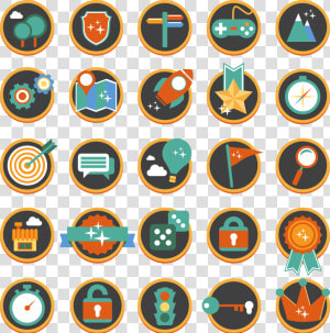 Flat Gamification Icons The Icon Set Created 100  In   Icon  HD Png Download