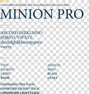 Examples Of Minion Pro Font   Minion Pro Bold Cond  HD Png Download