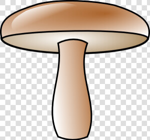 Sliced Mushroom Clipart Black And White   Simple Mushroom Cartoon  HD Png Download