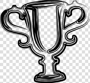 Sketched Trophy   Awards Cup Line Art  HD Png Download