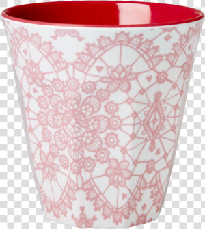 Pink Lace Melamine Cup   Mug  HD Png Download