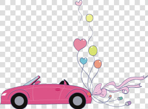 Carton Drawing Car   Pink Car Drawing  HD Png Download