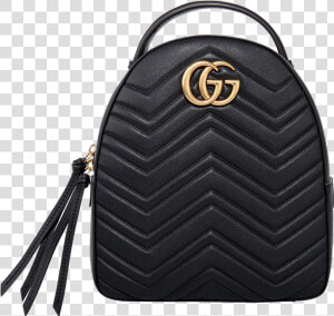 Gucci Gg Marmont Quilted Leather Backpack black   Hobo Bag  HD Png Download