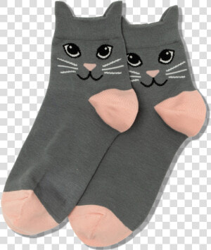 Women S Cat Ears Anklet Socks Class Slick Lazy Image   Black Cat  HD Png Download