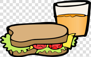 Sandwich Png Clipart   Sandwich And Drink Drawing  Transparent Png